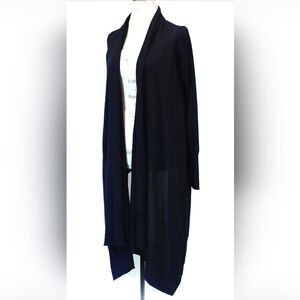 DKNY Cashmere Cardigan Black Size Small 100% Cashmere Mended/Restored